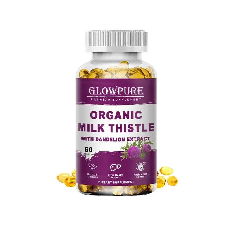Organic Milk Thistle 9000mg - 30X Concentrated Extract with 80% Silymarin for Liver Cleanse Detox & Fatty Liver Support