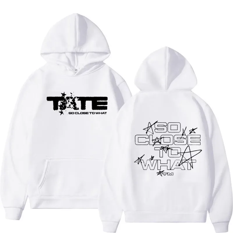26Men Women Clothing Long Sleeve Hooded Sweatshirts Tate McRae So Close To What Album Hoodies Fleece Vintage Oversized Pullovers