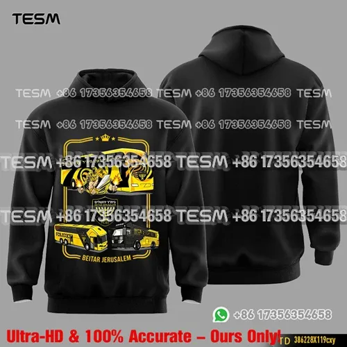 Men Beitar Gothic Font Print Hoodie Oversized Street Hip Hop Pullover Sweatshirt Casual Long Sleeve Hooded Sweatshirts Men Women
