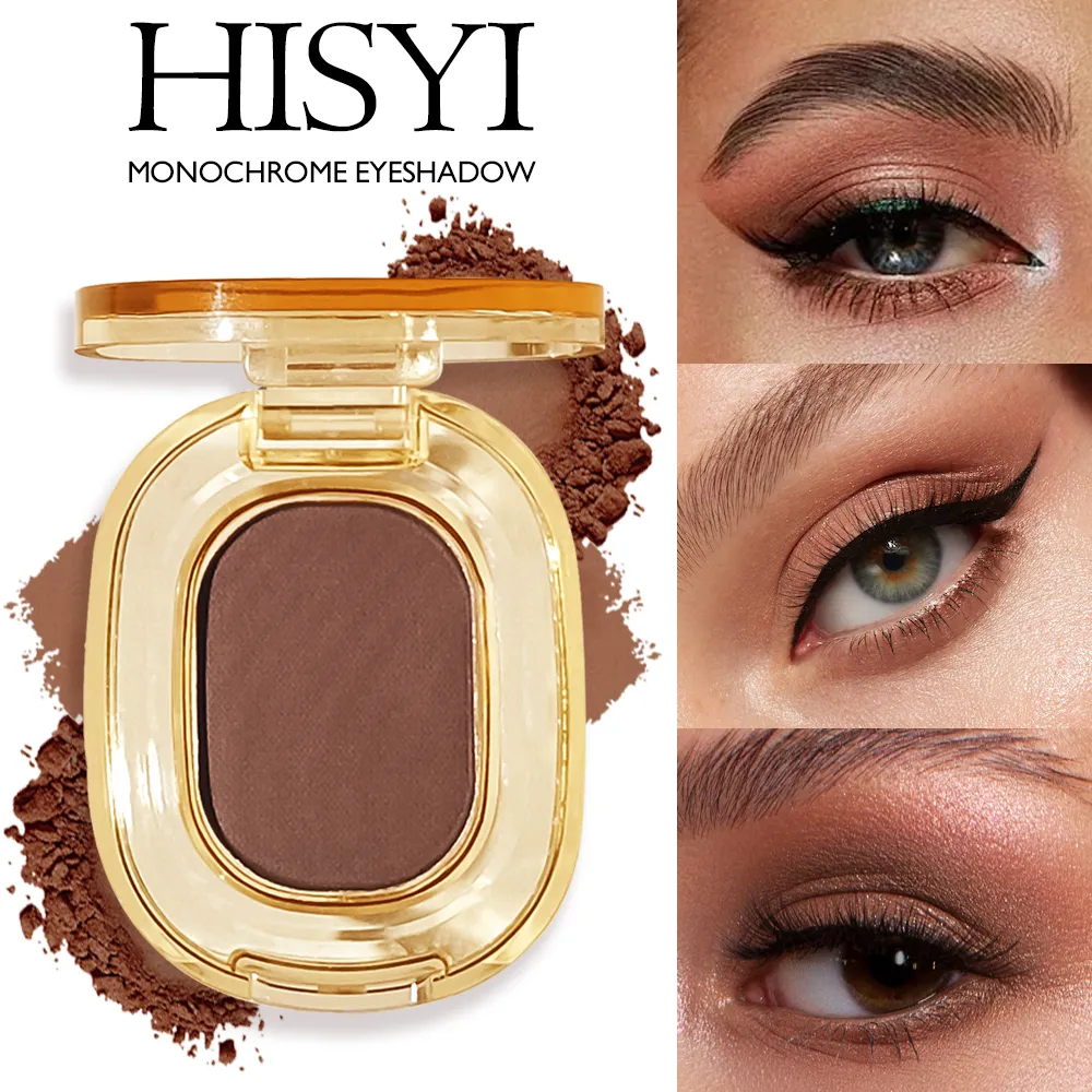 Matte Single Eyeshadow — Brown for Eye Brightening & Face Conceal Long-Lasting Waterproof Easy Blend Multi-Look Xmas & Winter