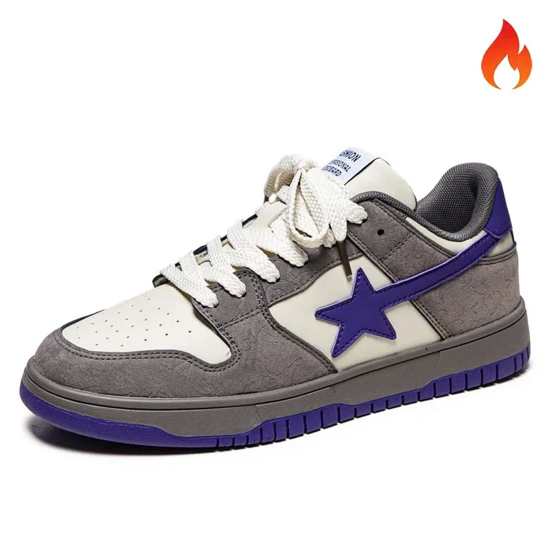 Men Women Classic Skateboard Shoes Casual Sneakers Flat Non‑Slip Breathable Fashion Street Style Board Shoes for Daily Outdoor W