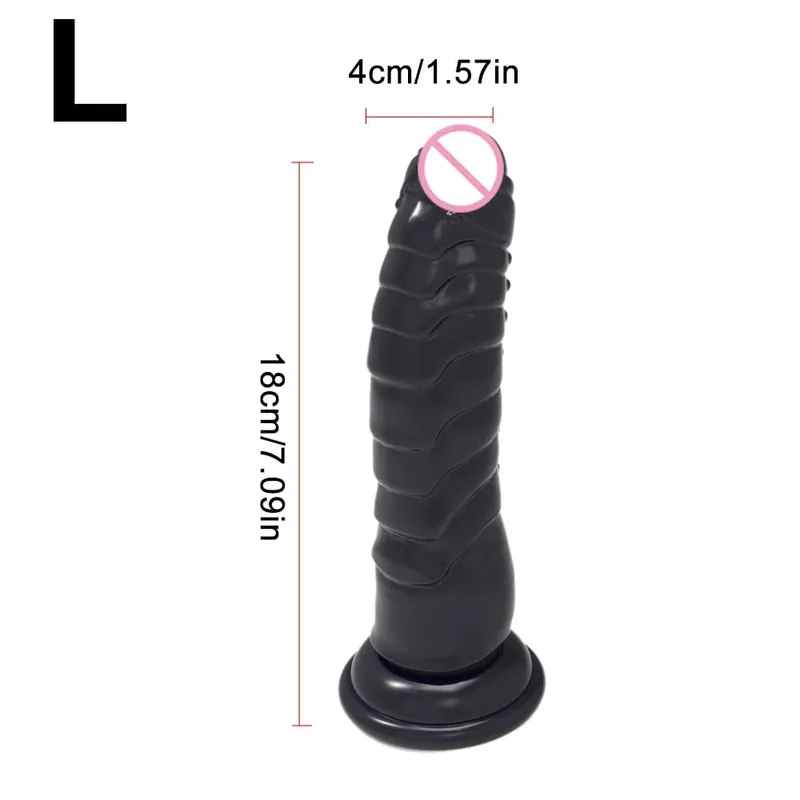 Gode ​​noir réaliste avec base à ventouse forte, jouet sexuel pour pénis doux pour femmes et hommes, jouet vaginal anal mains libres pour adulte en M