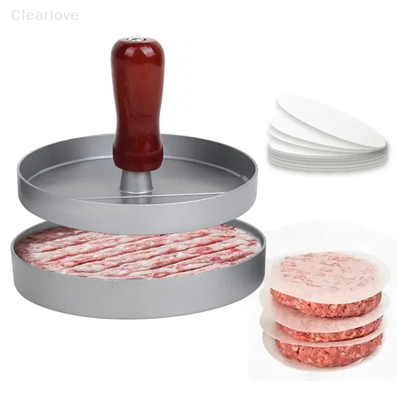 Presse à hamburgers en acier inoxydable, moule à viande pour charcuterie, accessoires de cuisine, galettes, presse-viande circulaire