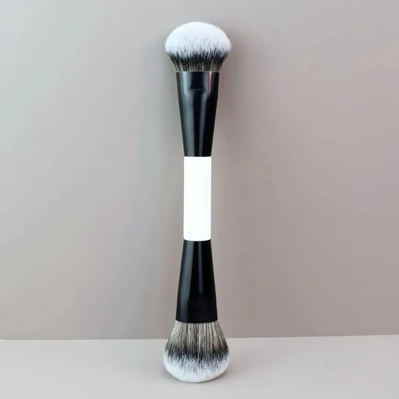 1pc Double Ended Angled Foundation Makeup Brushes Multifunctional Blush Make Up Brush Wood Handle Cosmetic Tool Mari F4