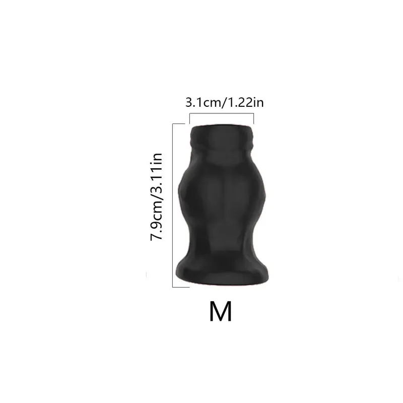 Morbido Silicone Hollow Anal Plug Tunnel Butt Plug Usura quotidiana Base svasata Clistere Dilatatore Anal Trainer Giocattolo del sesso per uomini Donne S/M/L