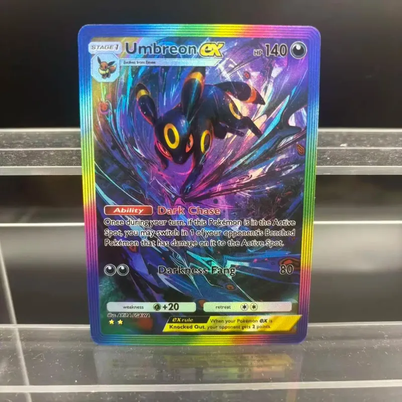 DIY POCKET Collection Cards Umbreon Espeon ex Self Made Single Card Classic Game Anime Card Gift Toy