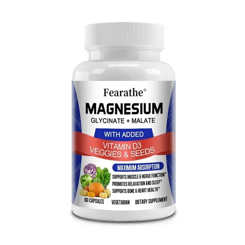 Magnesium Malate + Magnesium Glycinate Help Boost Immunity Promote Joint and Bone Marrow Health and Improve Sleep Quality
