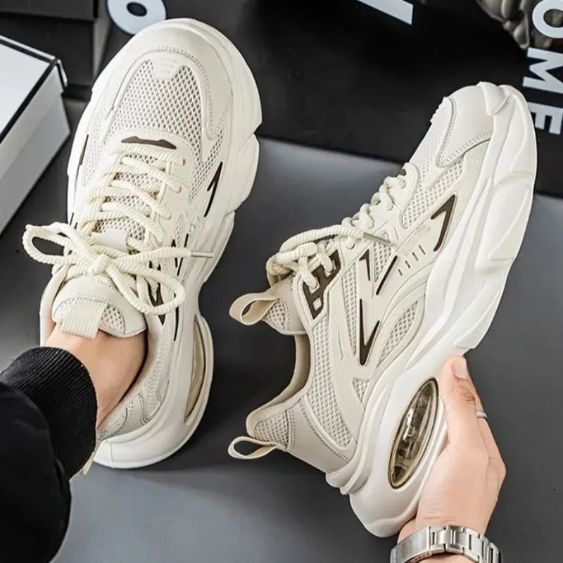 Spring and Autumn New Women's Mesh Breathable Casual Shoes Lightweight Soft Soled Sneakers Thick Soled Non Slip Walking Shoes