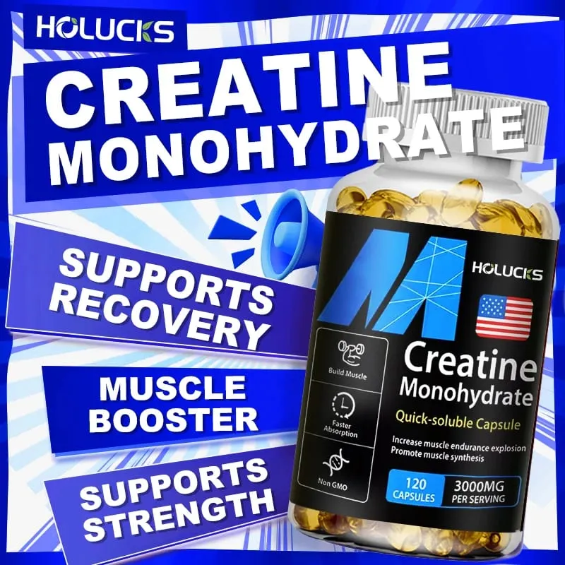 Buy 1 Get 1 Free! Creatine Monohydrate 3000mg Supplement for Lean Muscle & Performance Fat Loss & Overall Fitness Vegan