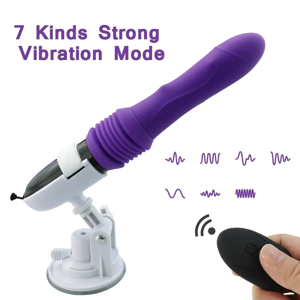 Wireless Remote Control Telescopic Cannon Machine Women's Pull-out Vibration Massage Orgasm Masturbation Device Adult Sex Toy