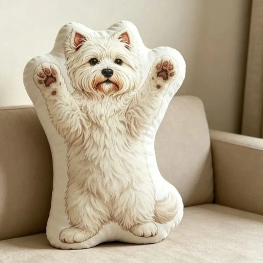 Dog Shaped Pillow Animal Throw Pillow Decorative Animal Pillow Soft Fabric Shiba Dog Cushion PP Cotton Filling