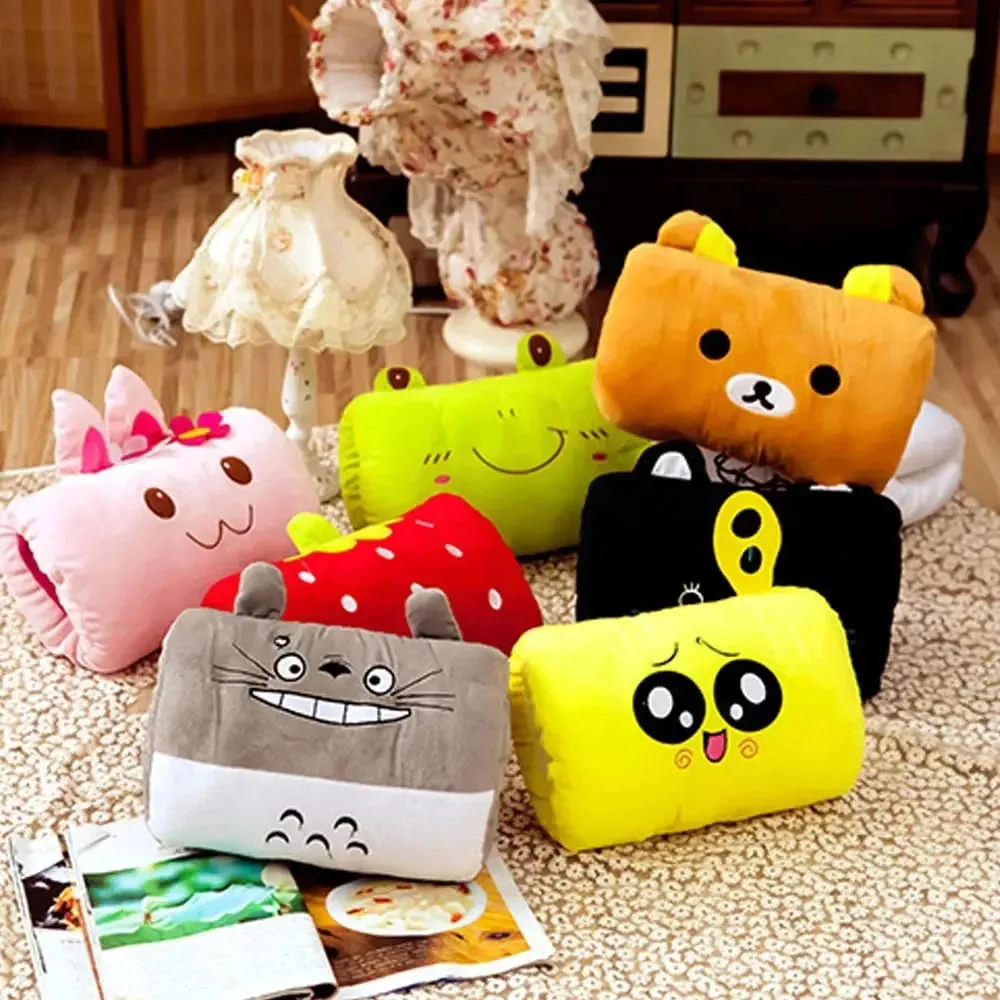 Creative Cushion Hand-Warming Plush Gift Pink Bear Children's Plush Pillow Hand-Warming Gloves Adult Cartoon Nap Pillow