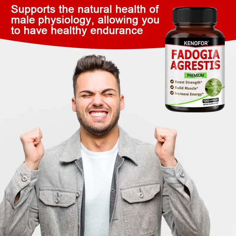 Fadogia Agrestis Capsules - [Maximum Strength] - Strength Drive Athletic Performance Muscle Mass Gluten Free Non-GMO