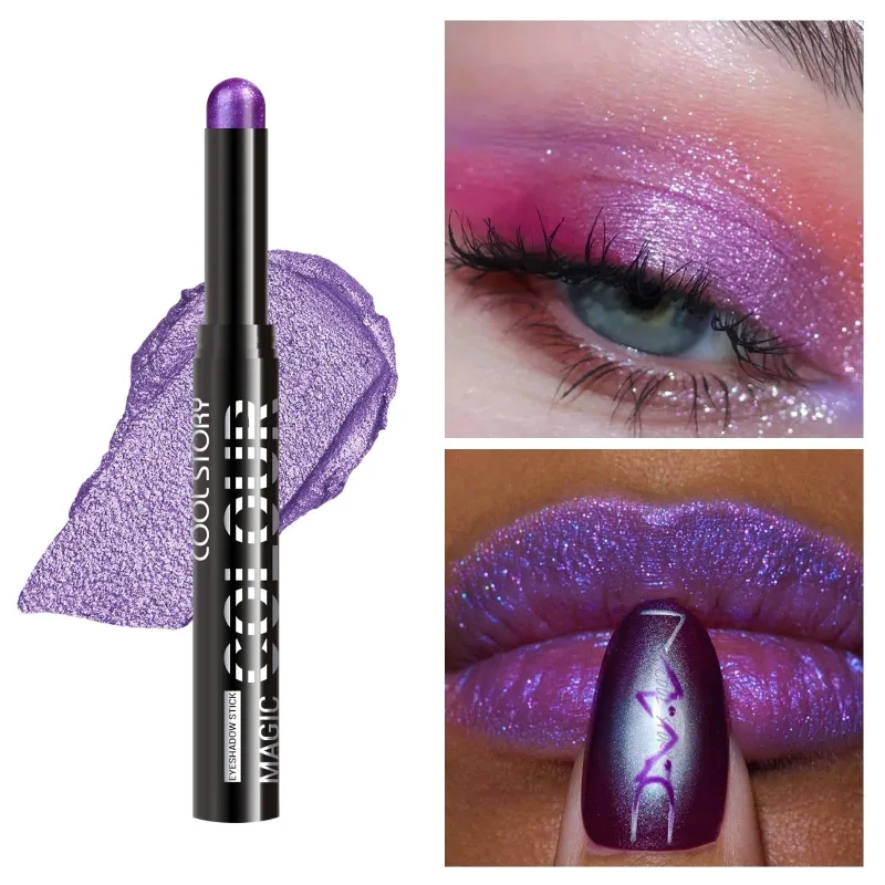 2 in 1 Eyeshadow Lipstick Stick Pencil Waterproof Glitter Brighten Matte Eye Shadow Makeup Pigment Eyeshadow Pen — image 8