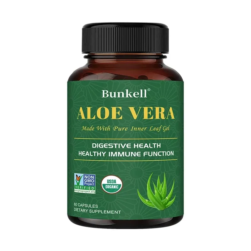 Aloe Vera Supplement - Made with Organic Aloe Vera Support Digestion Skin and Joint Health for Men and Women