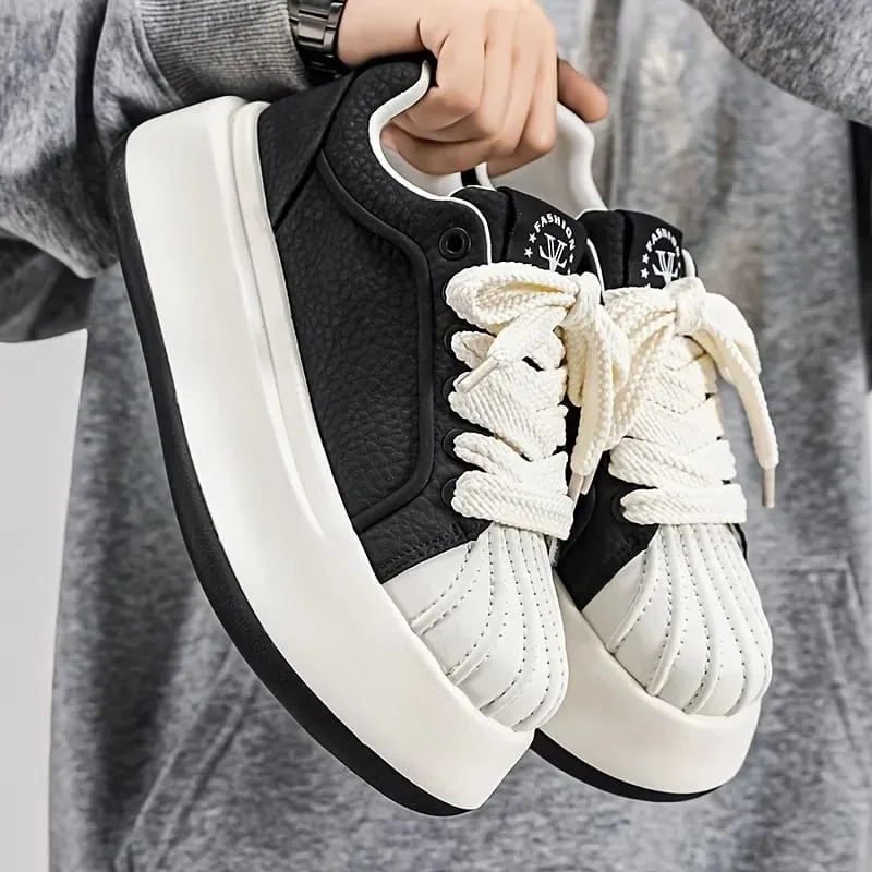 New Men'S Thick-Soled Height-Increasing Comfortable Lightweight Versatile Shoes Trendy And Minimalist Casual Sports Footwear