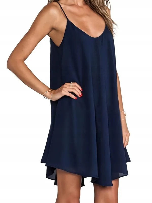 Pure Color V-Neck Asymmetric Hem Plus Size Knit Spaghetti Strap Maxi Dress Soft Comfort Effortless Chic Casual All Season Lightweight Solid Flowy Sleeveless Long Dress For Curvy Women