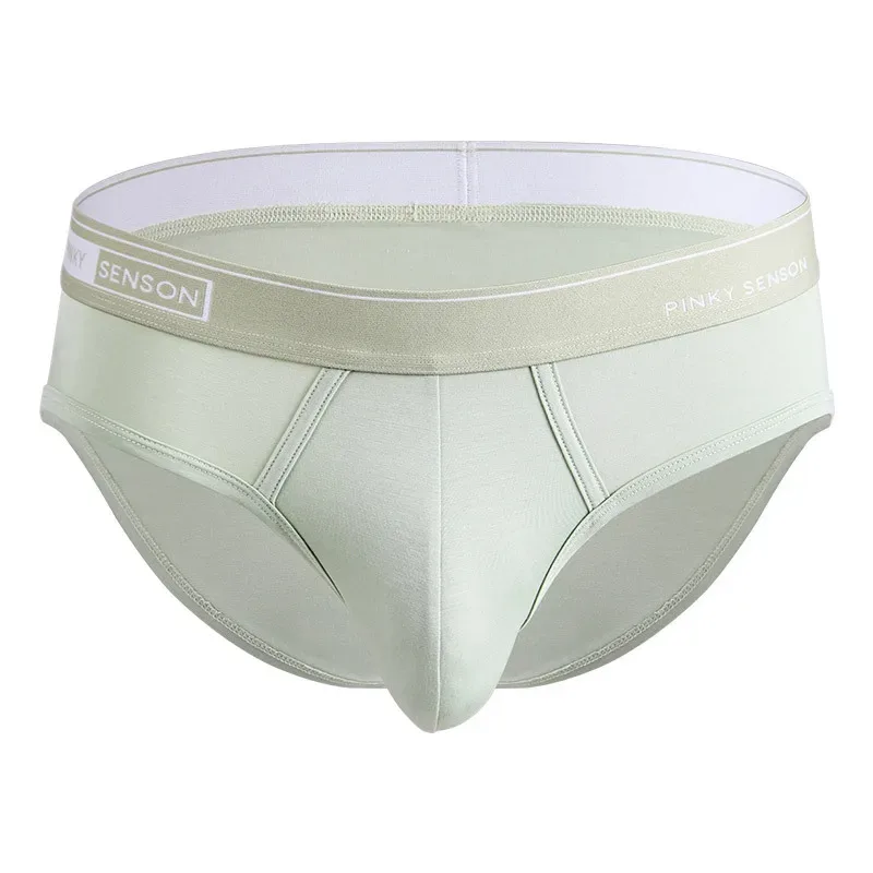 Pantaloni a triangolo da uomo modali nuovi sexy e traspiranti di grandi dimensioni mutande a vita media tinta unita per slip da uomo — image 4