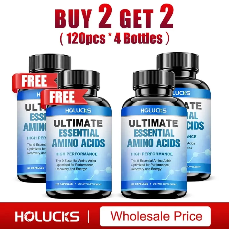 Essential Amino Acids EAA Supplement 9 EAAs 120 Tablets Muscle Recovery Energy Performance