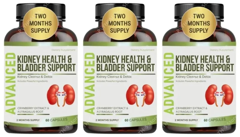 Kidney Cleanse Detox Capsules Bladder Urinary Support with Chanca Piedra Cranberry Juniper Berries Vegetable Capsule 60 Counts