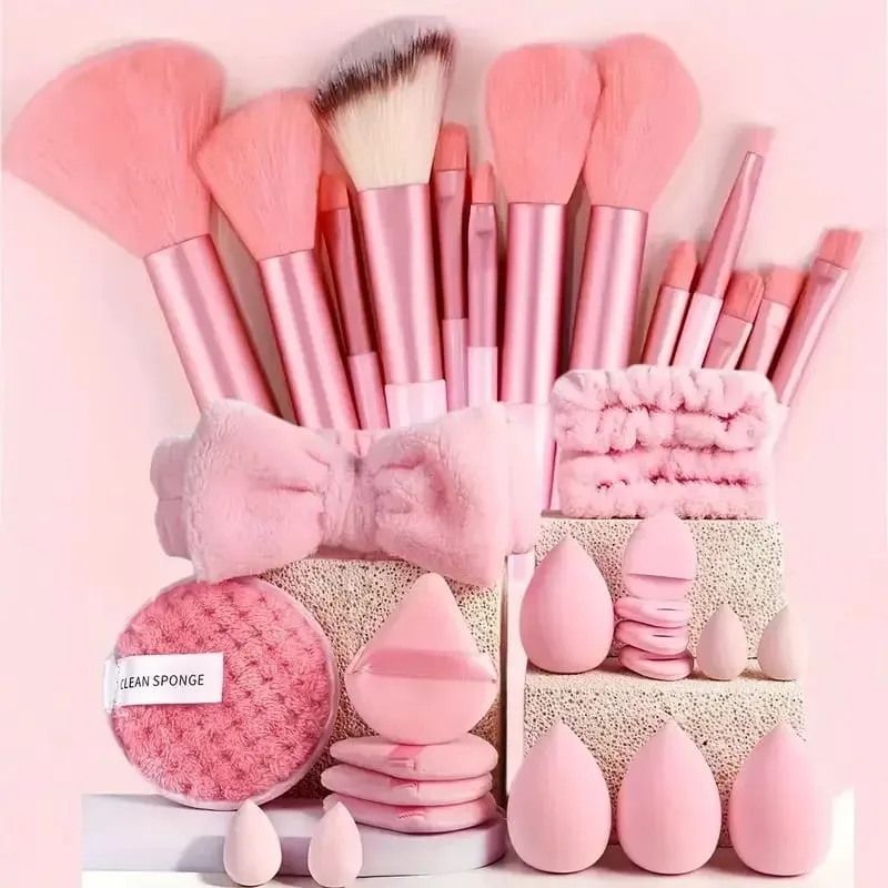 20Pcs Makeup Brush Set Eyeliner Blending Cheeks Eye Cosmetic Foundation Brushes Professional Complete Set for Face Eyeshadow