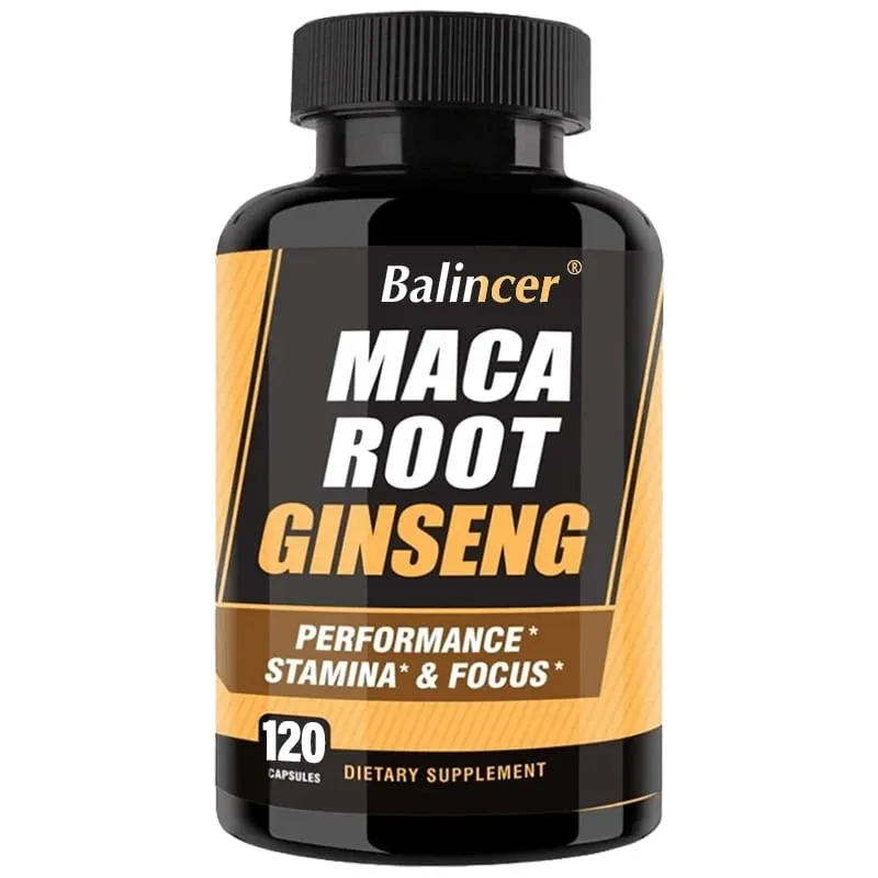 Maca Root Capsules 10000mg with Ginseng Energy Muscle Mood Energy Strength & Men's Health Support Relieve Fatigue — image 2