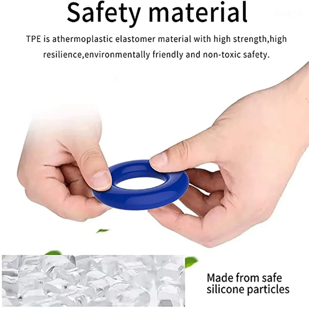 3Pcs Silicone Cock Ring Male Delay Ejaculation Penis Ring Sex Toys For Men Dick Enlargement Adult Supplies Stronger Erection 18