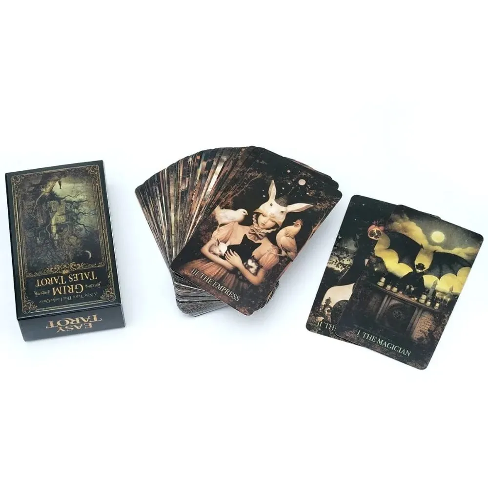 Grim Tales Tarot Deck-10.3*6ซม.78-การ์ดRWS Gothic Fairy Taleการ์ดสำหรับShadowทำงานDark Fantasyภาพประกอบ — image 6