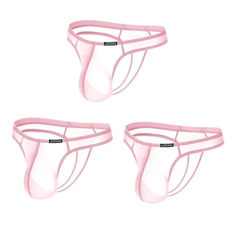 Ultra Thin Sheer Briefs Men Underwear Cooling Knickers Low Rise Bulge Pouch Underpants Soft Mesh Panties Male Thong Pants