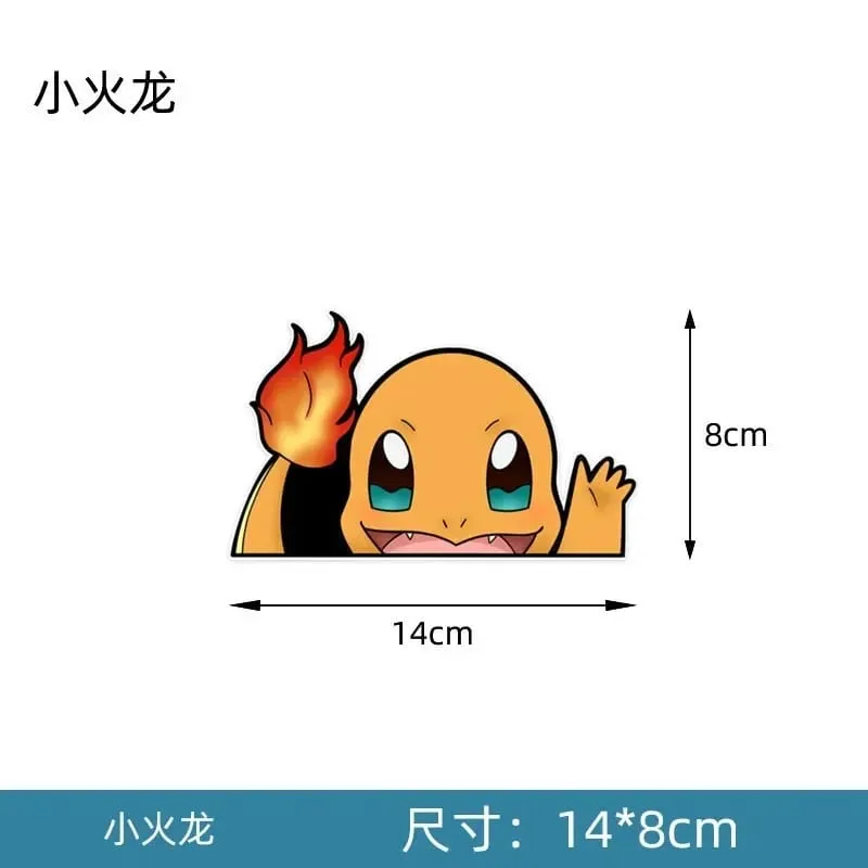 20 Arten Pokemon-Autoaufkleber, Anime-Figur, Pikachu, Gengar, Eevee, Charmander, niedliche Cartoon-Puppe, kreative Aufkleber, Geburtstagsgeschenke