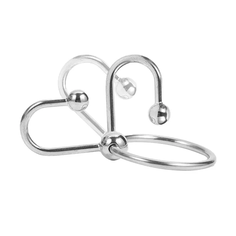 SM Urethral Dilator Cock Ring Stainless Steel Ejaculation Delay Penis Ring Metal Bead Delay Lock Fine Penis Plug Sex Toy for Men