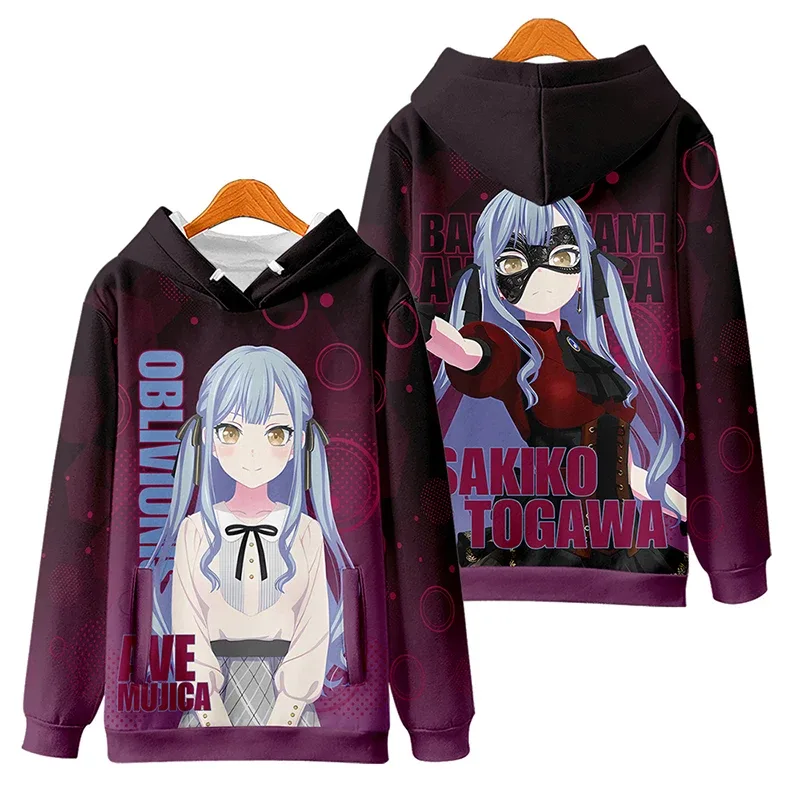 BanG Dream Ave Mujica Cosplay 3D Men's Hoodies Fashion Long Sleeve Anime Sweatshirt Outdoor Party Holiday Tracksuit Y2k Pullover