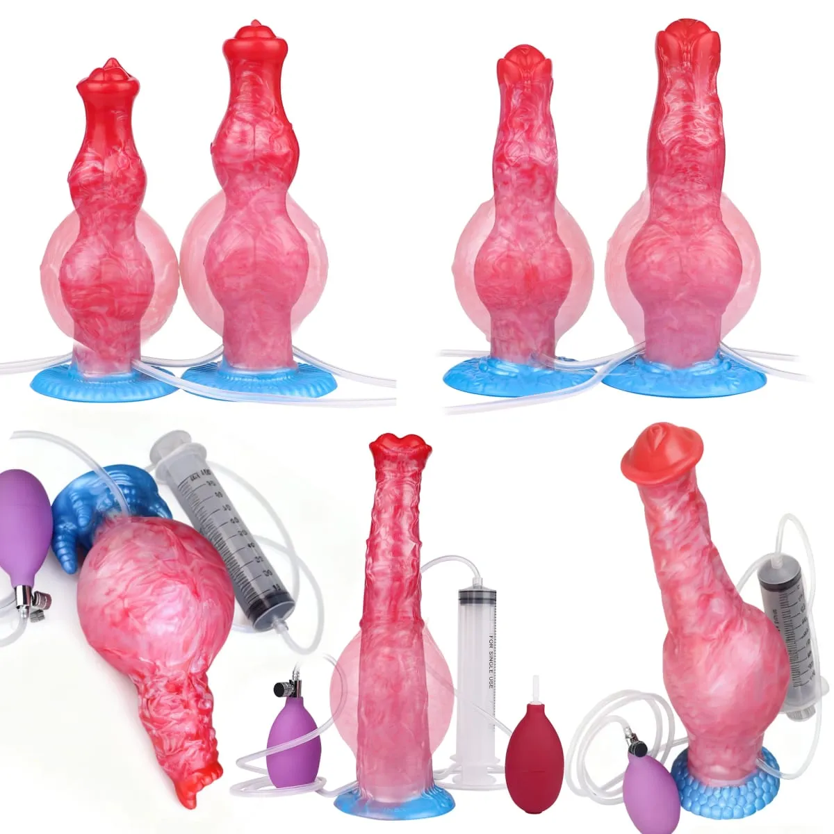 Gode ​​gonflable en Silicone avec nœud d'éjaculation, circonférence réglable, fantaisie, pénis de cheval, jouets sexuels pour adultes, dilatateur Anal