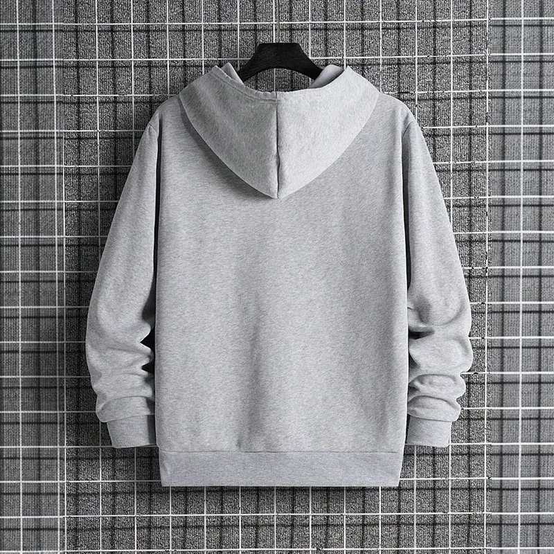 Black Letter Print Hoodies for Man Autumn Winter Hot Sale High Quality Hooded Sweatshirt Home Outdoor Casual Sport Warm Pullover — image 9