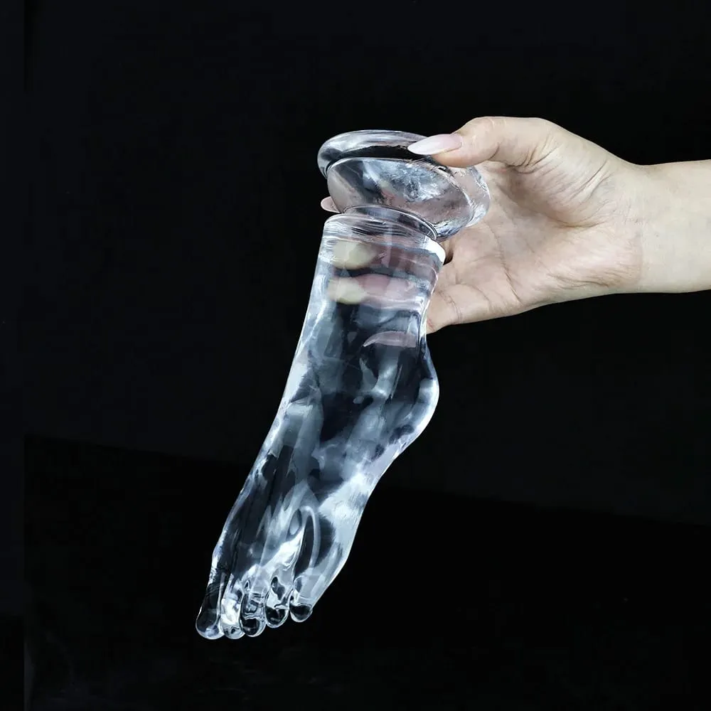 Big Feet Style Anal Plug Big Clear TPE ButtPlug Deep Masturbator Dildo Dilator Stimulator Anal Plug Adult Sex Toys For Women 18+ — image 5