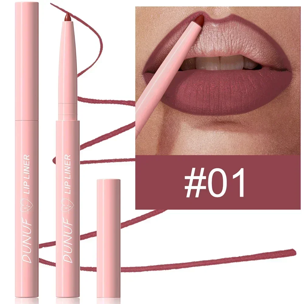1Pc 테이퍼 펜촉 립 라이너 펜슬 매트 플럼핑 립 스테인 라스팅 방수 파인 립스틱 슬림 립 아웃라인 컨투어 메이크업 핑크
