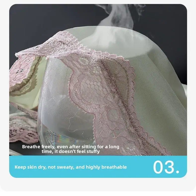 3 Pack Male Full Lace Side Briefs Ice Silk Satin 3D Molded Pouch Mid Rise Soft Smooth Men Underpants