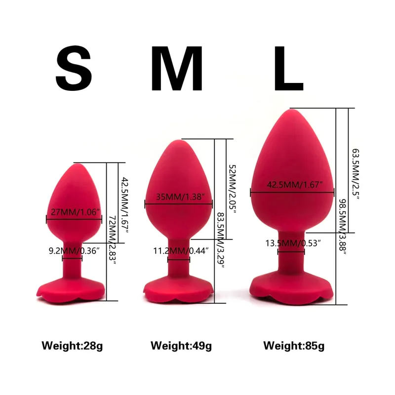 Weiche Silikon Rose Blume Anal Plug Anfänger bis Experte 3 Größen Butt Plug Anus Trainer Dildos Adule Sex Spielzeug für Paar Frauen Männer