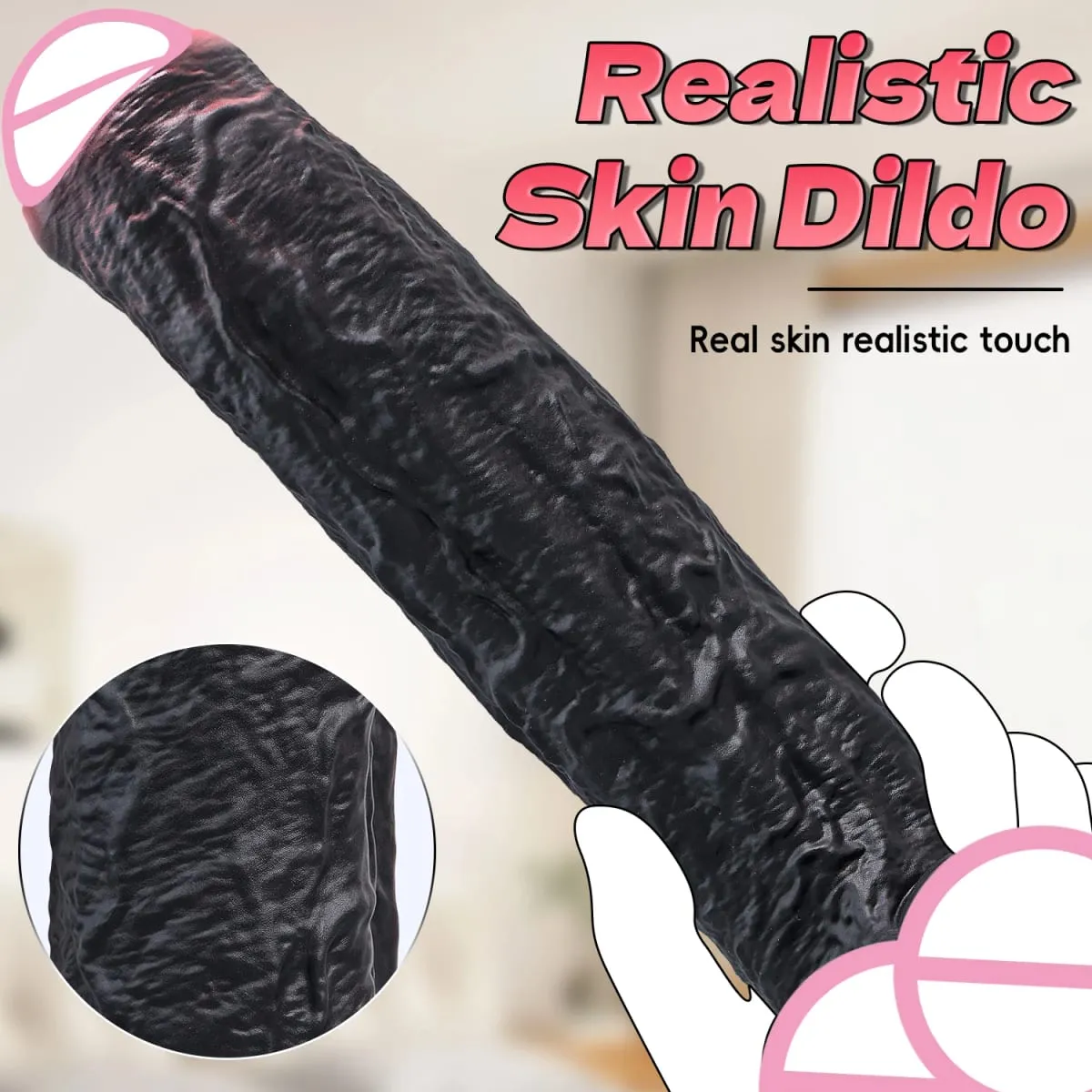Spuer Bigger Realistic Dildos Silicone Layer Penis with Suction Cup Adult Sexy Toys for Woman Men Vagina Anal Massage Stimulator
