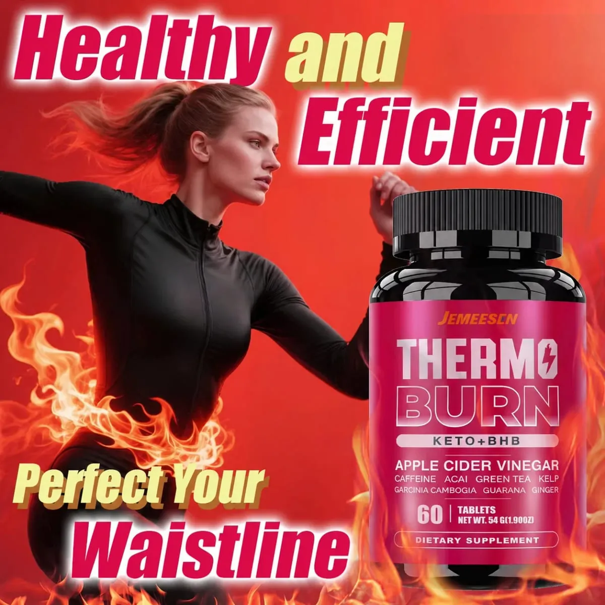 Natural Formula Fat-Burning Tablets with Premium BHB Blend + Brazilian Berry – Gentle Detoxification and Weight Management Suppo
