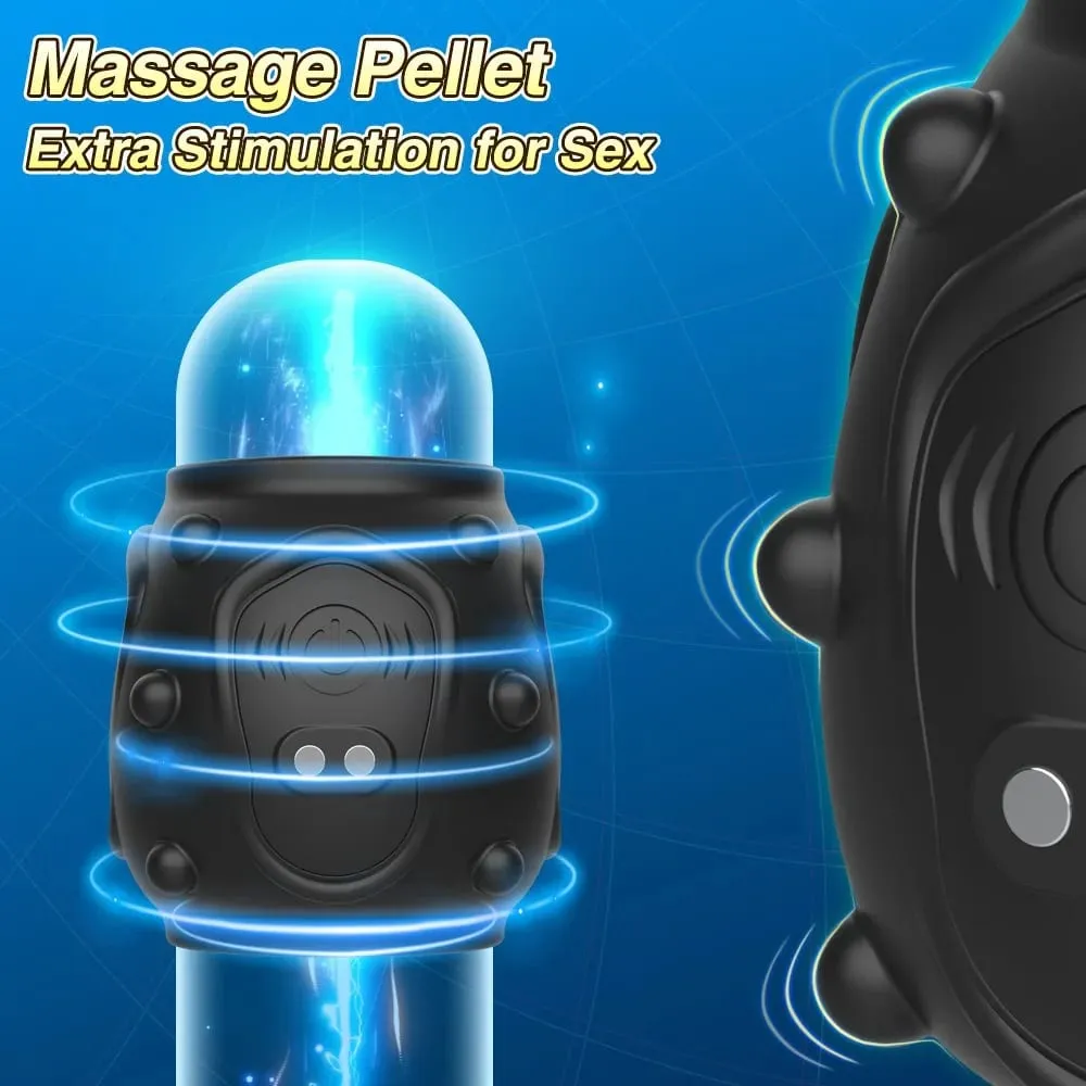 Penis Sleeve Vibrator Testicles G Spot Pleasure Stimulator Delayed ejaculation Cock Ring Erection Extender Sex Toys Men Device — image 4