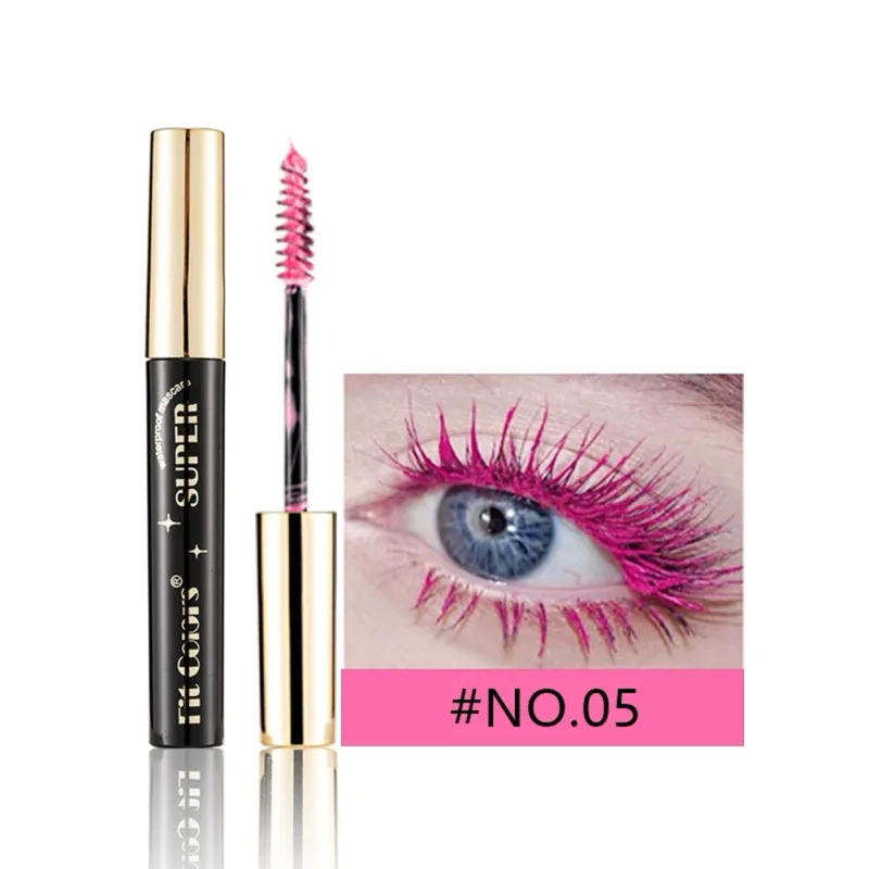 12 Colors Colored Mascara Waterproof Long-lasting Volumizing Curling Non-flaking Rainbow Eye Makeup Purple Blue Pink Green Red