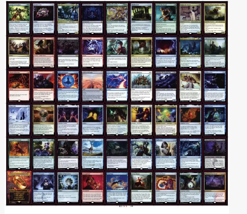 216 Pcs Black Core Cards P9 Dual Land Fetch Land Shock Lands Proxy Cards — image 5
