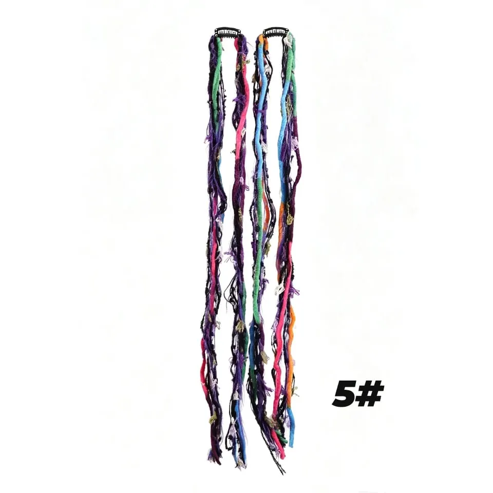 Plush Maillard Colored Long Tassel Headband Bohemian Hair Accessory Suitable for Women's Parties