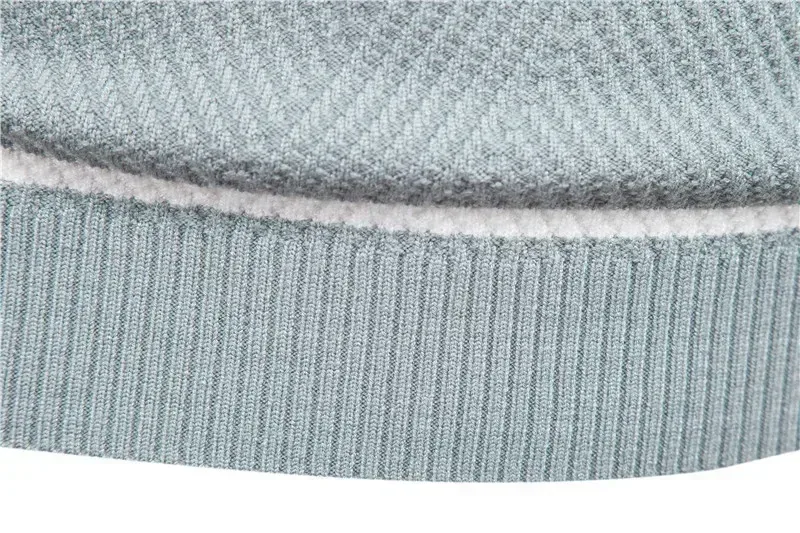 Embroidered Mens Boys Winter Stripe Sweater Thick Warm Pullovers Men's O-neck Basic Casual Slim Comfortable Sweaters