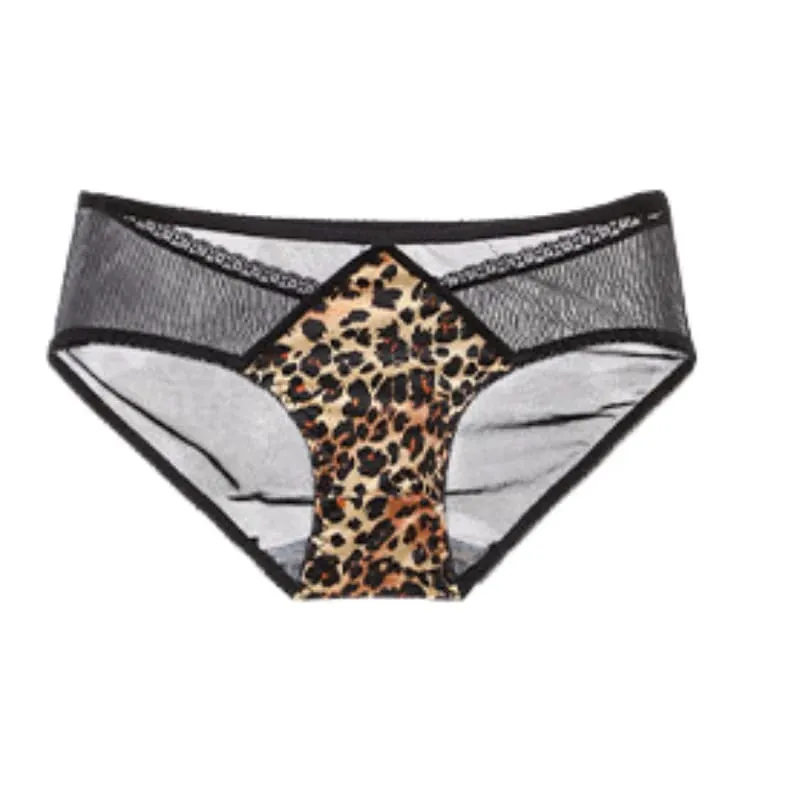 Comfortable Leopard Print Front Fastening Bra Set for Women Backless Small Chest Enhancing Hot Sale Lingerie