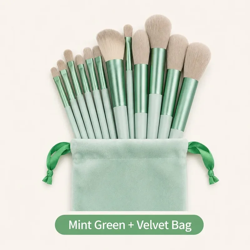 13Pcs Makeup Brush Set Soft Face & Eye Makeup Brushes for Foundation Powder Blush Concealer & Eyeshadow