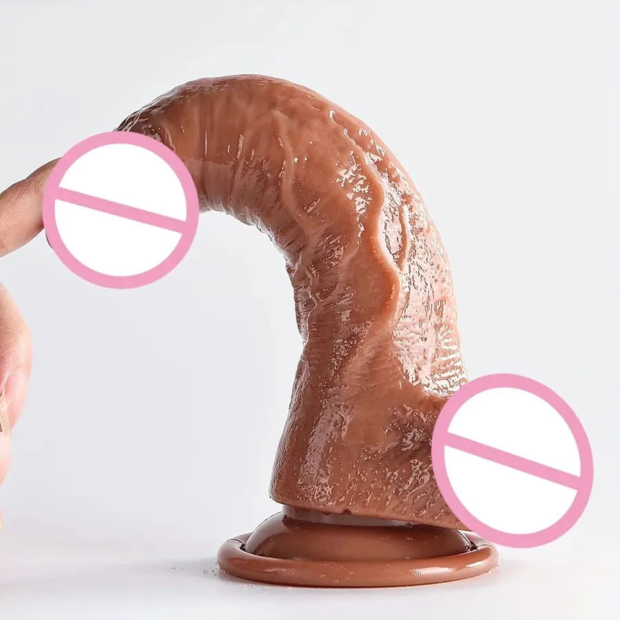 Realistiske bløde dildoer med stærk sugekop Onani Stort G-punkt Dildosexlegetøj Velegnet til kvinder og par Vagina Anal Stimulator Voksne Sexlegetøj til kvinder Erotisk dildo Penis Analstik Kvinde Mænd Penis Voksen Spil Begynder Anal Dil