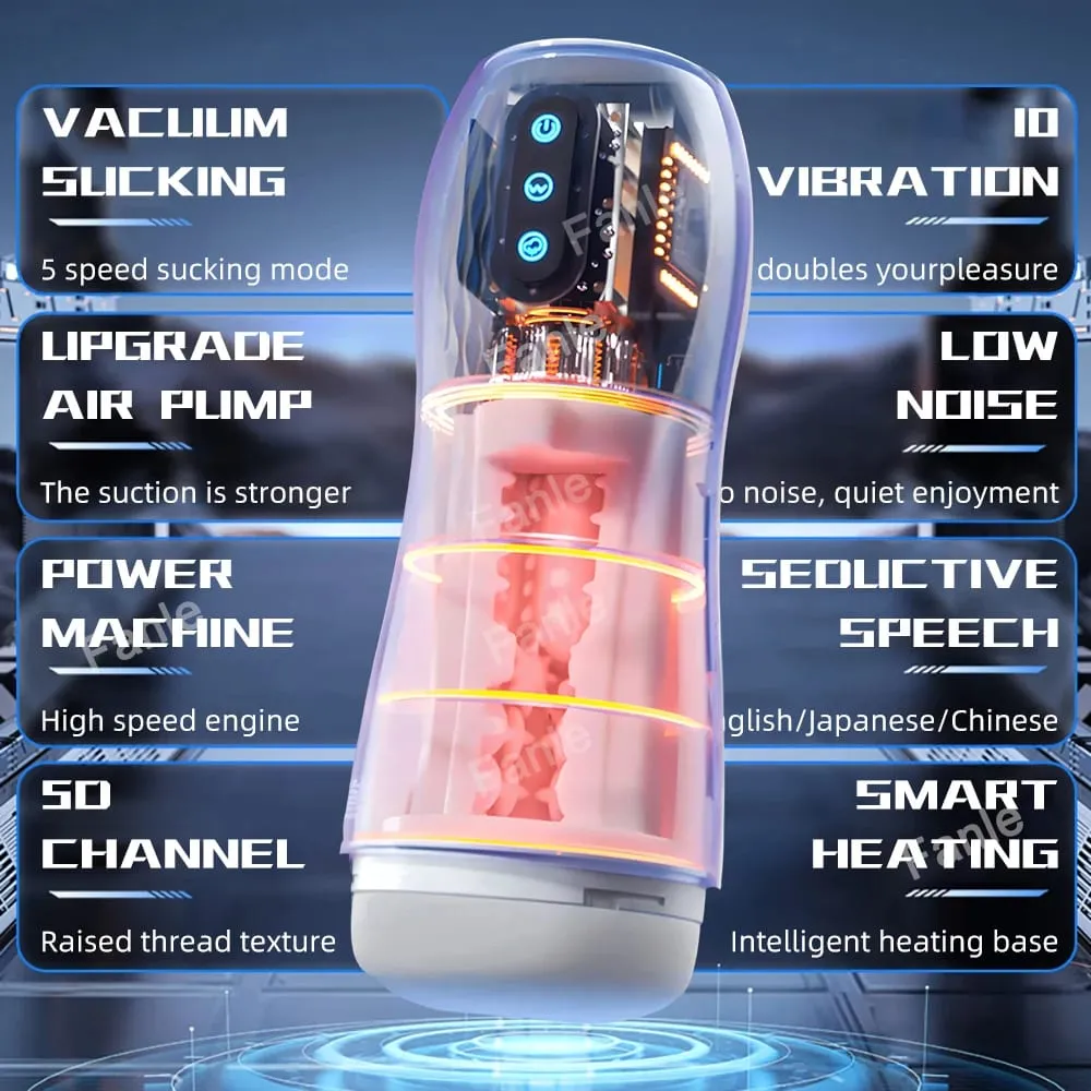 Automatic Sucking Sex Toy Male Masturbator Cup Vibration Blowjob Machine Heating Masturbation Adult for Men Masturbate Supplies