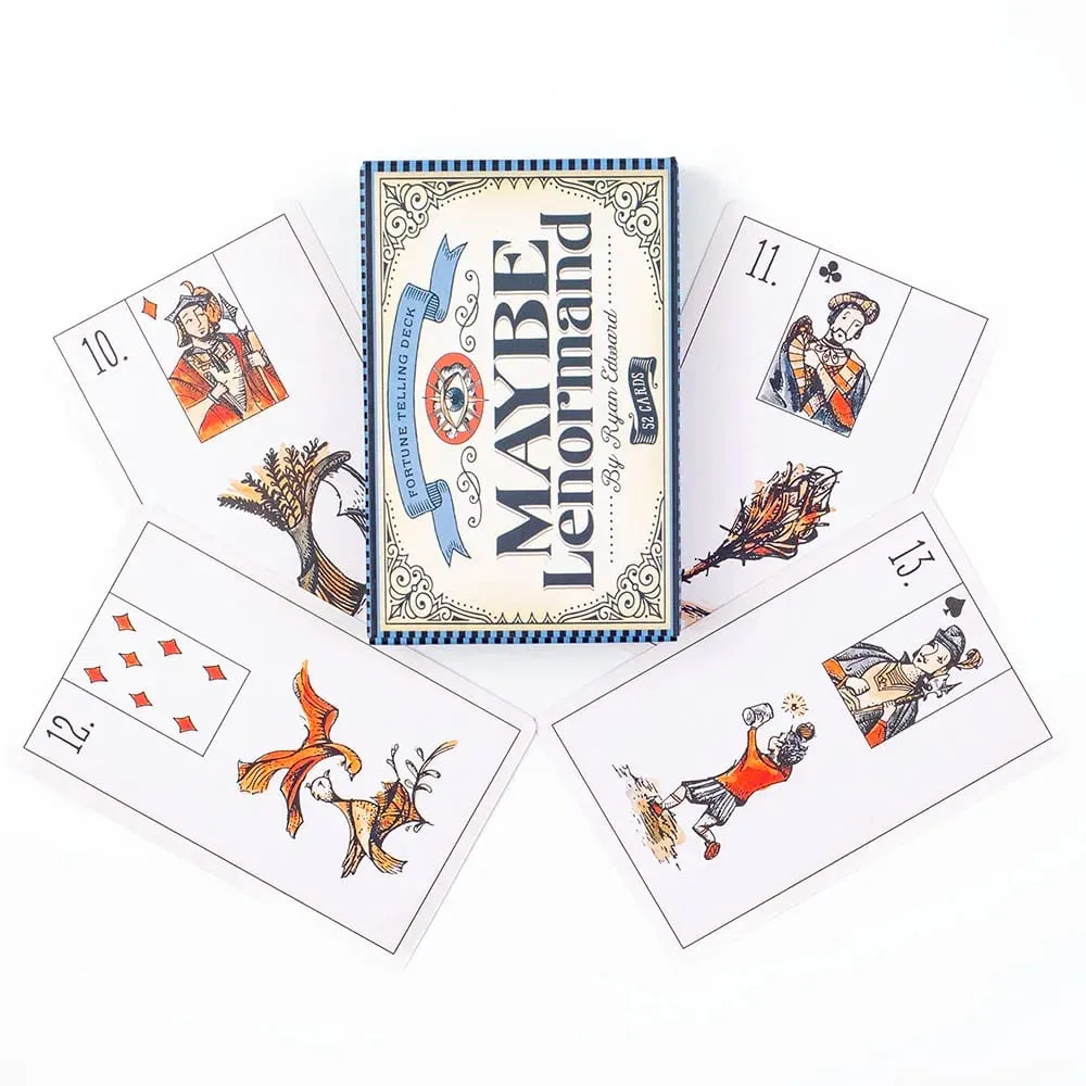 Vielleicht Lenormand 52 Karten Deck 9,7*6,3 CM Englisch Visionen Für Anfänger Divination Edition Deck Brett Spielen — image 4